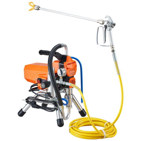 SucceBuy 1500W/1800W 2000W/2200W High Pressure Airless Wall Paint Spray Gun Pipe Sprayer Machine High Pressure Spraying Machine